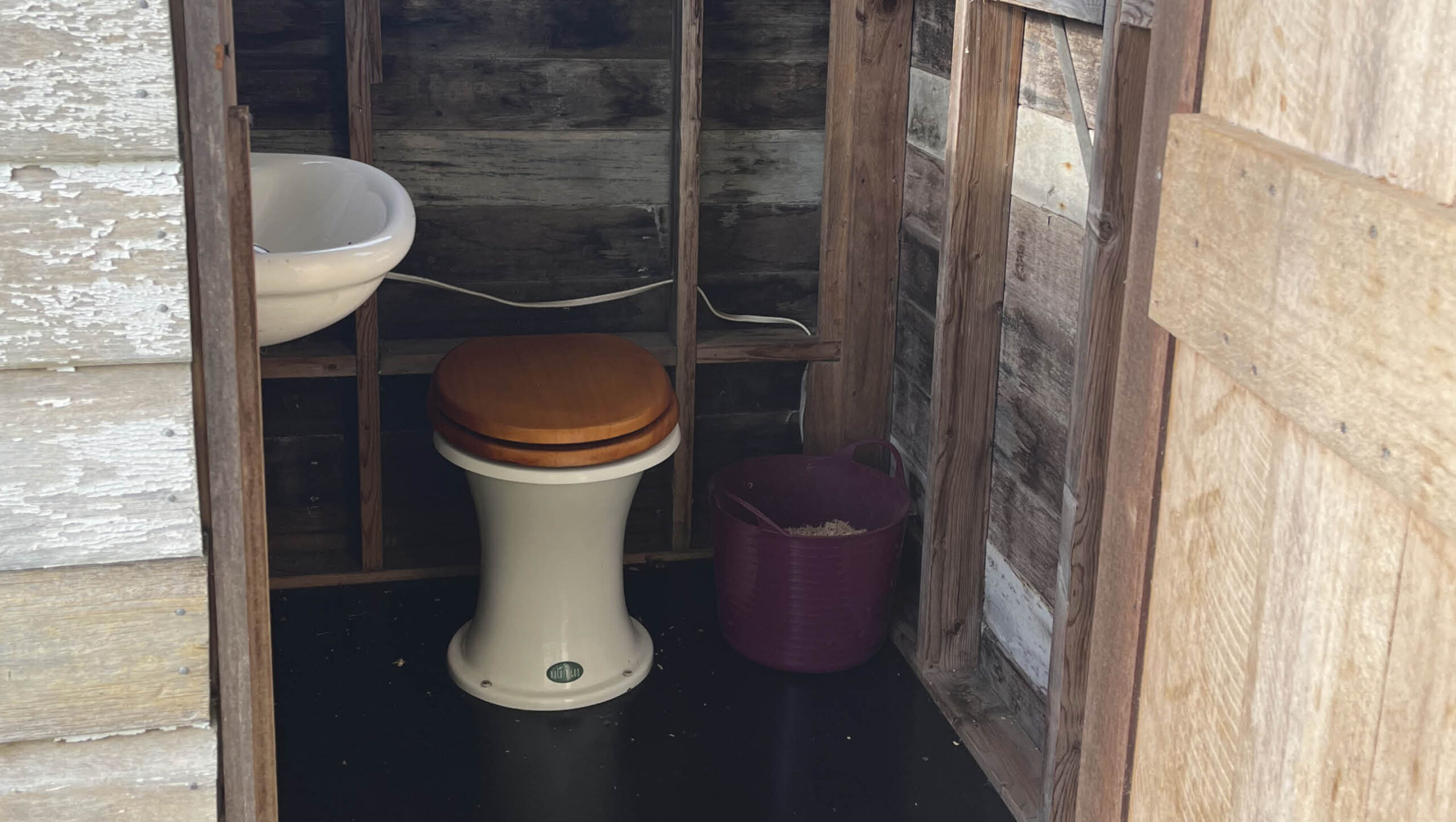 Compost loos are very basic but easy to maintain.